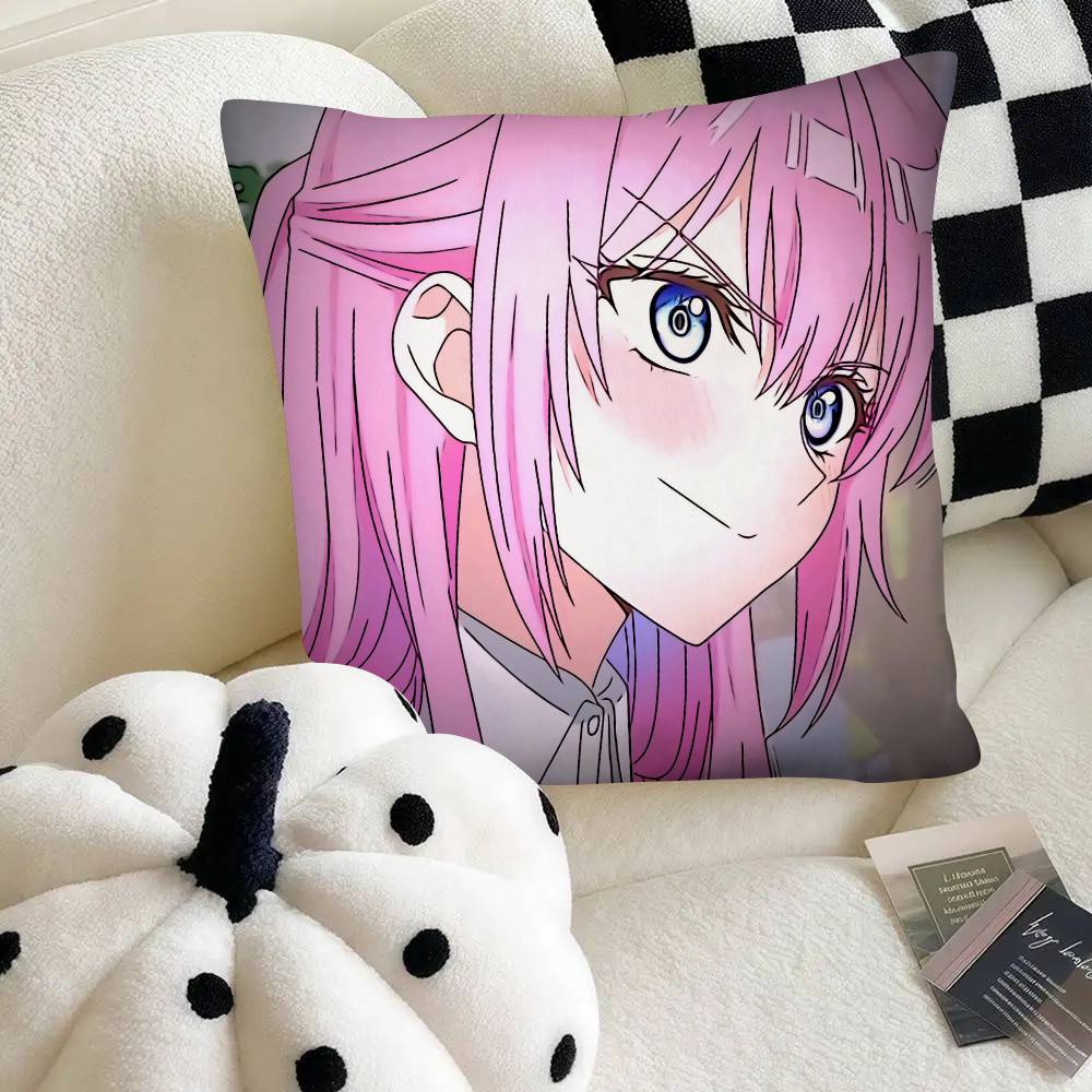 Anime Shikimoris Not Just A Cutie Pillow Case Fashion Square Pillowcase Bedroom Sofa Room Ins Decoration Leisure