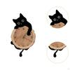 Clock Decorative Cute Non Ticking Swinging Tail Silent for Bedroom Office Living Room Indoor