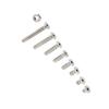 M2.5 A2 Stainless Steel Hex Socket Screws Bolt With Hex Nuts Assortted Set(Flat Head)