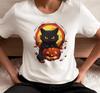 Black Cat Shirt Cute Ghost Black Cats Halloween Shirt Ghost Cat Halloween Shirt