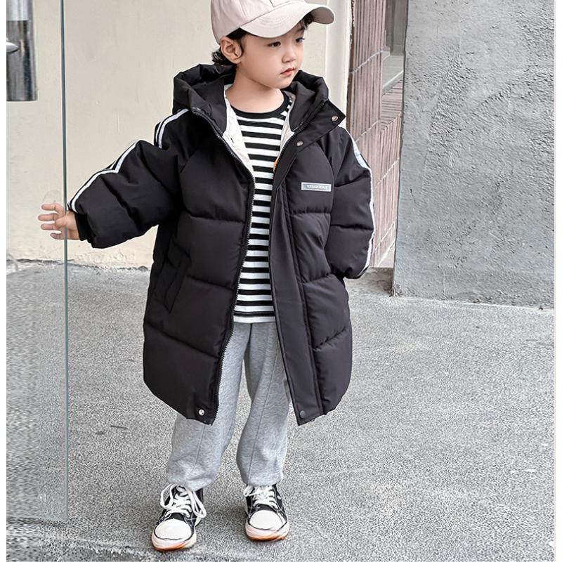 Dunjacka för barn för pojkar och flickor Medium och lång vadderad jacka