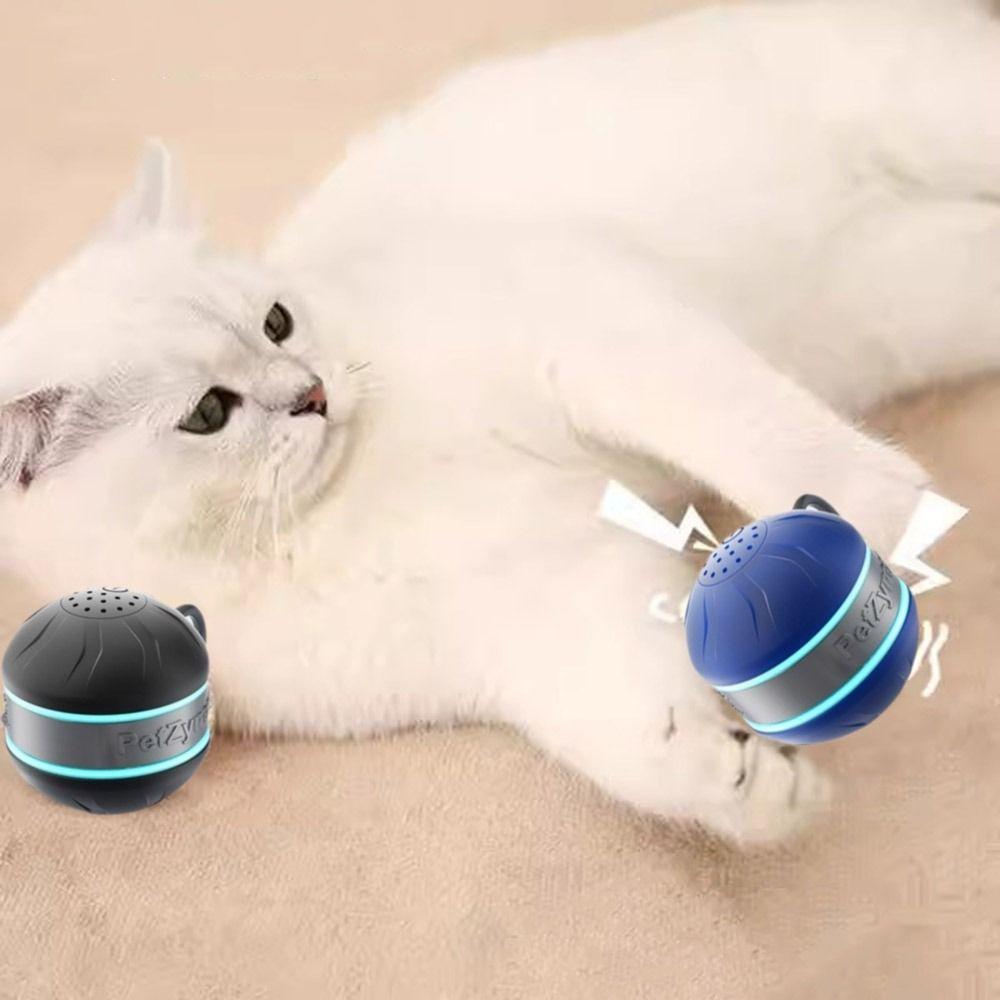Bite Resistant Cat Interactive Ball Rotating Smart Kitten Chewing Toy for Dogs/Cats