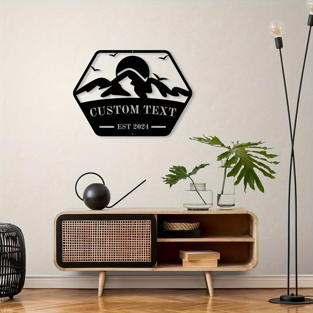 Custom Metal Wall Art, Family Name Sign, Modern Address Plaque, Garden Lawn Decor, Rustic Gift