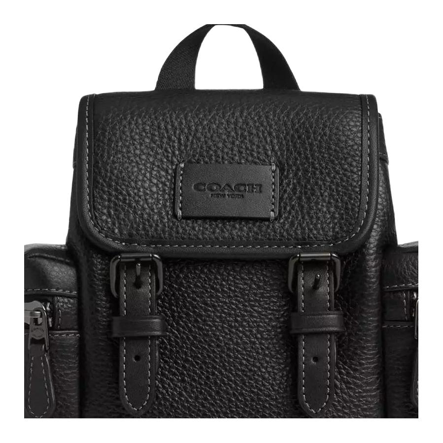 Coach Sprint 14 Logo Leather Mini Chest Bag Men bags Black CBF63-JIBLK