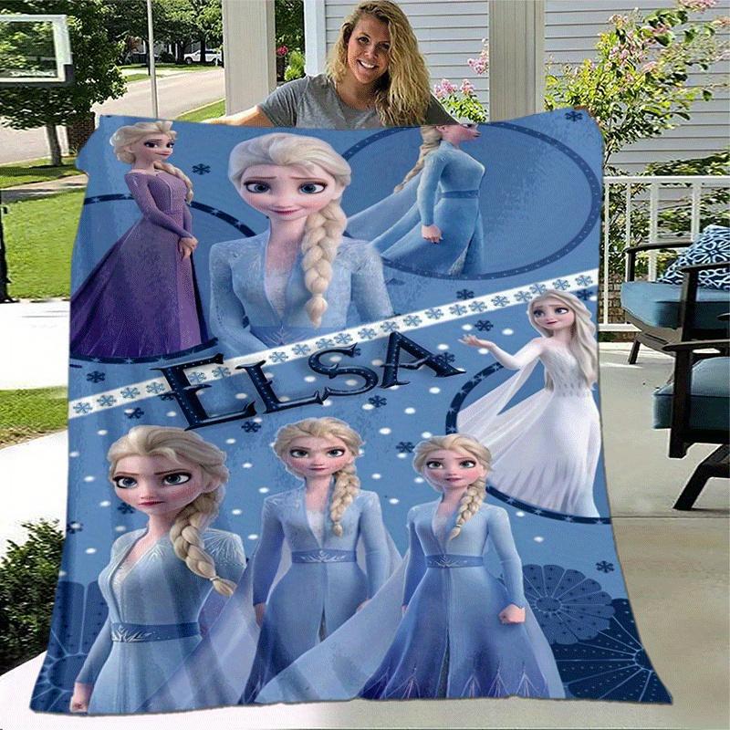 1pc Frozen Printing Blanket - Soft, All-Season Throw for Living Room, Bedroom,Personalized Gift with Adorable Cartoon Design