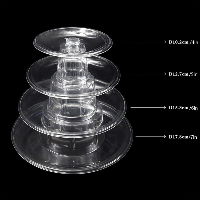 Macaron Display Stand Cupcake Tower Rack Cake Stands PVC Tray for Wedding Birthday Cake Decorating Tools Bakeware Cake Tools