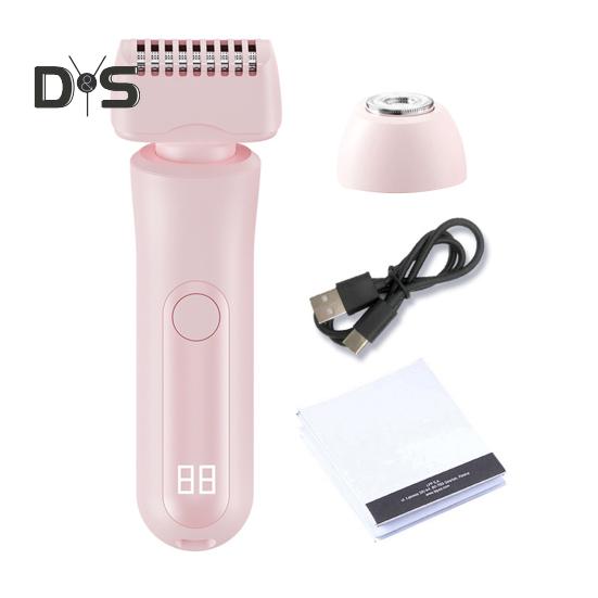 Aparat de ras electric pentru femei cu capete duble, reincarcabil prin USB, rezistent la apa, portabil, fata corpului, zona de bikini, epilarea bratului piciorului, aparat de tuns
