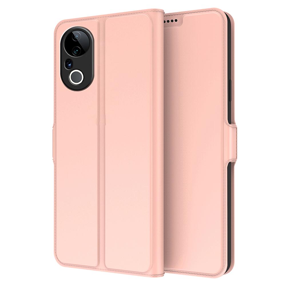

For vivo S20 Pro 5G Case Shockproof TPU Inner Shell Leather Phone Cover Card Slot Rose Gold