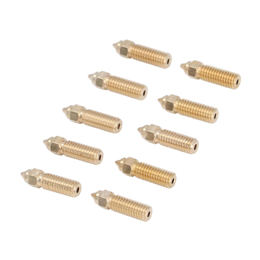 10Pcs 3D Printer Nozzle Kit High Flow Smoother  Bass Extruder Nozzle Replacement for Creali