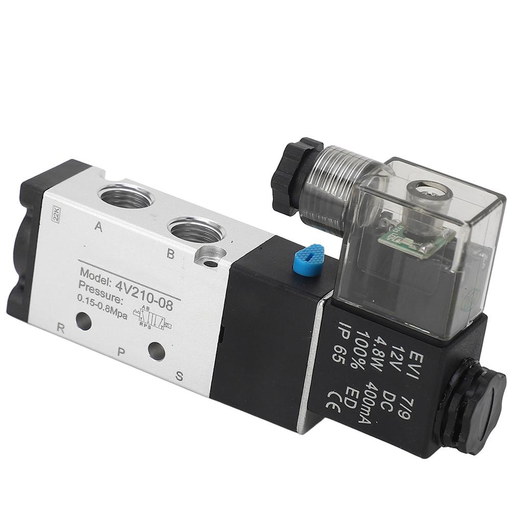 BERM Solenoid Valve Pneumatic Electric 2 Position 5 Way Electromagnetic Control DC12V