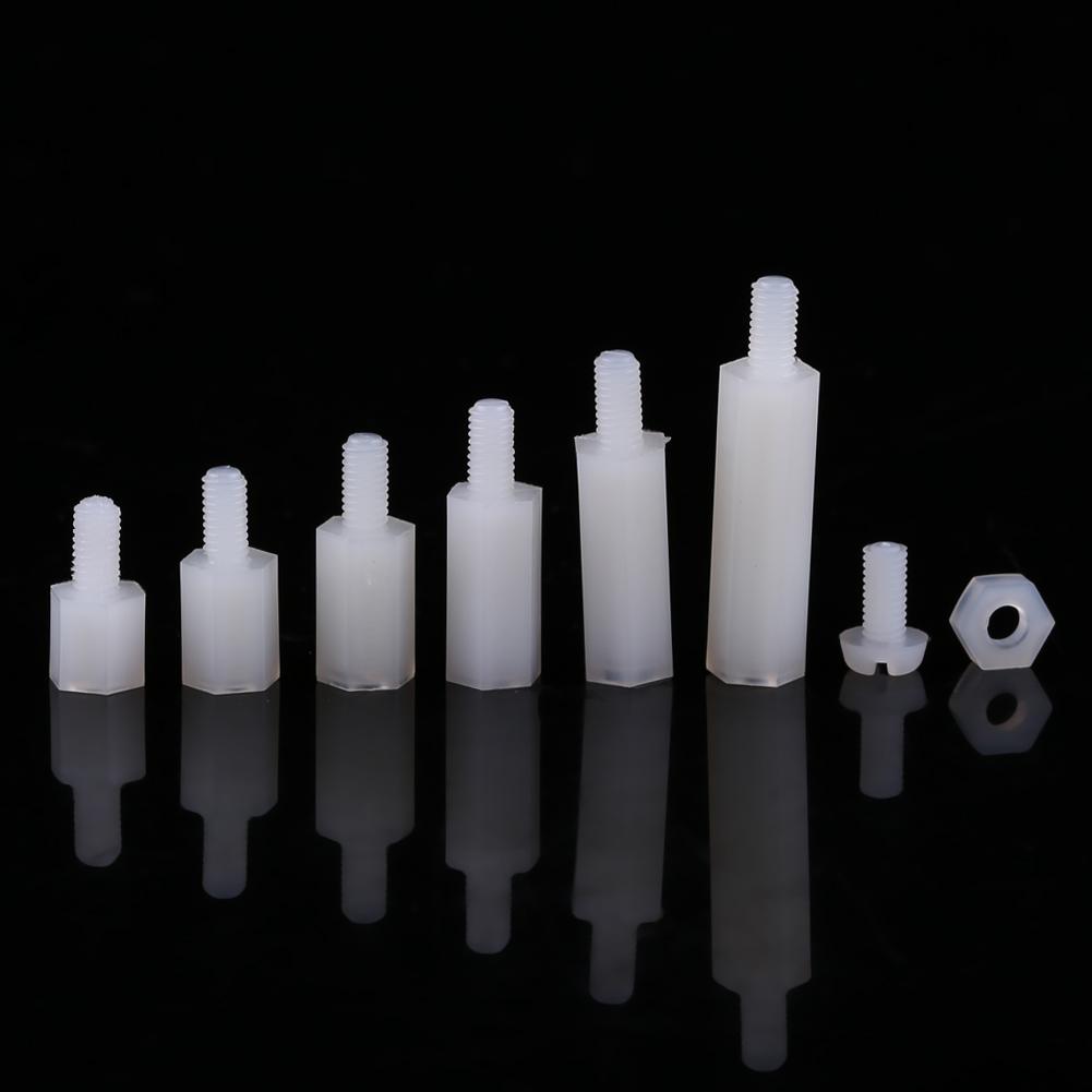 180pcs White M3 Hex Male Female Standoffs Screws Nuts Assortment Kit With Box