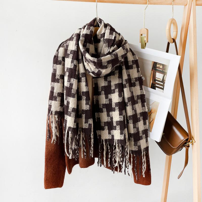 Four Seasons Available New Women'S/Men'S Versatile Haircoat Imitation Cashmere Scarf Warm Medium Scarf Shawl