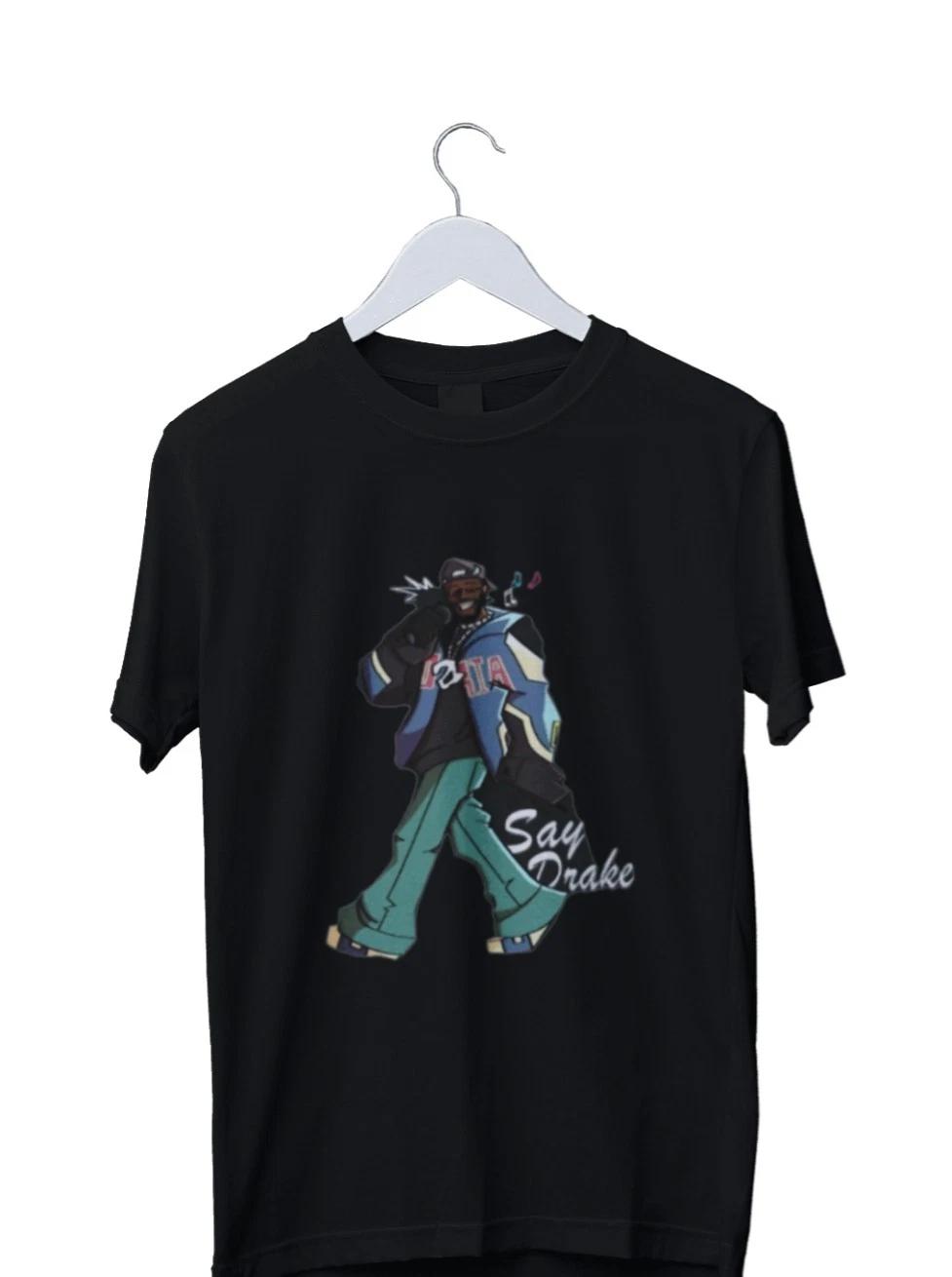 Men s Casual Graphic Kendrick Lamar Say Drake Hip Hop Graphic T-Shi... M