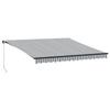 VidaXL Manual Retractable Awning Anthracite and White 400x350 Cm, Awning, Door Awning, Garden Awning, Blind, Awning of 3215808