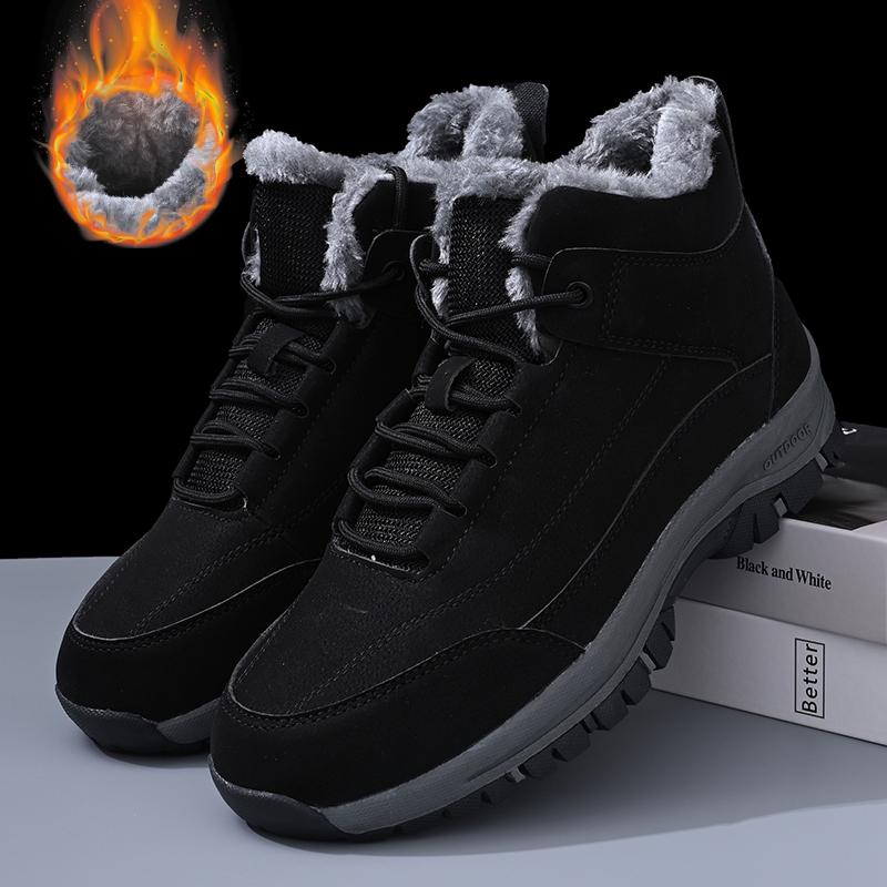 New Snow Boots Men Lace Up Mens Shoes Breathable Winter Boots For Men Casual Men Shoe Waterproof Ankle Boots Footwear Work Shoes