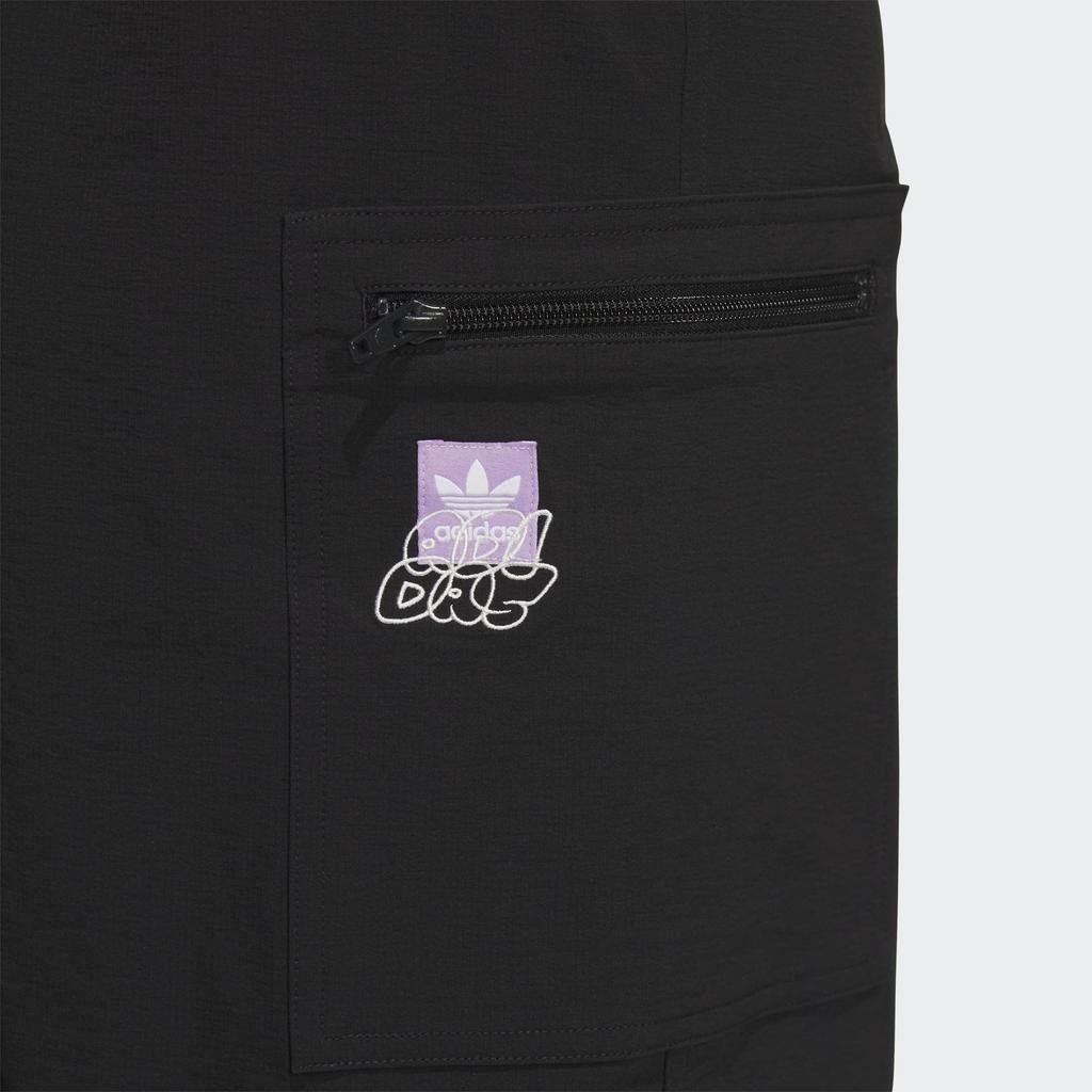 Adidas Originals City Skate Trousers Loose Fit Lace-Up Cargo Sports Comfortable Casual Pants Women Bottoms Black JN1684