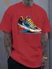 Unisexs Oversized Dripping Sneaker Graphic Tshirt Colorful Shoe Art Short Sleeve Tee Casual Streetwear Tops