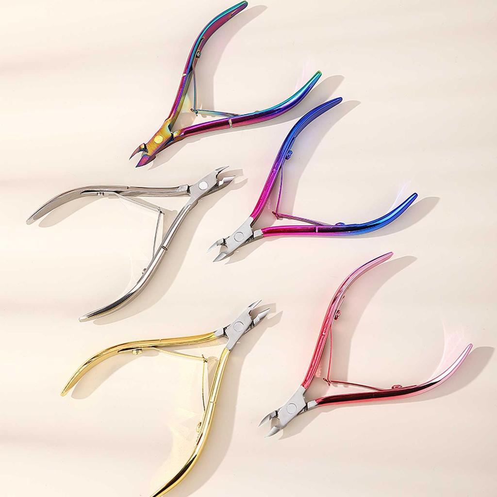Stainless Steel Slanted Nail Clipper with Cuticle Scissors and Small Blade for Easy Trimming and Hangnail Removal