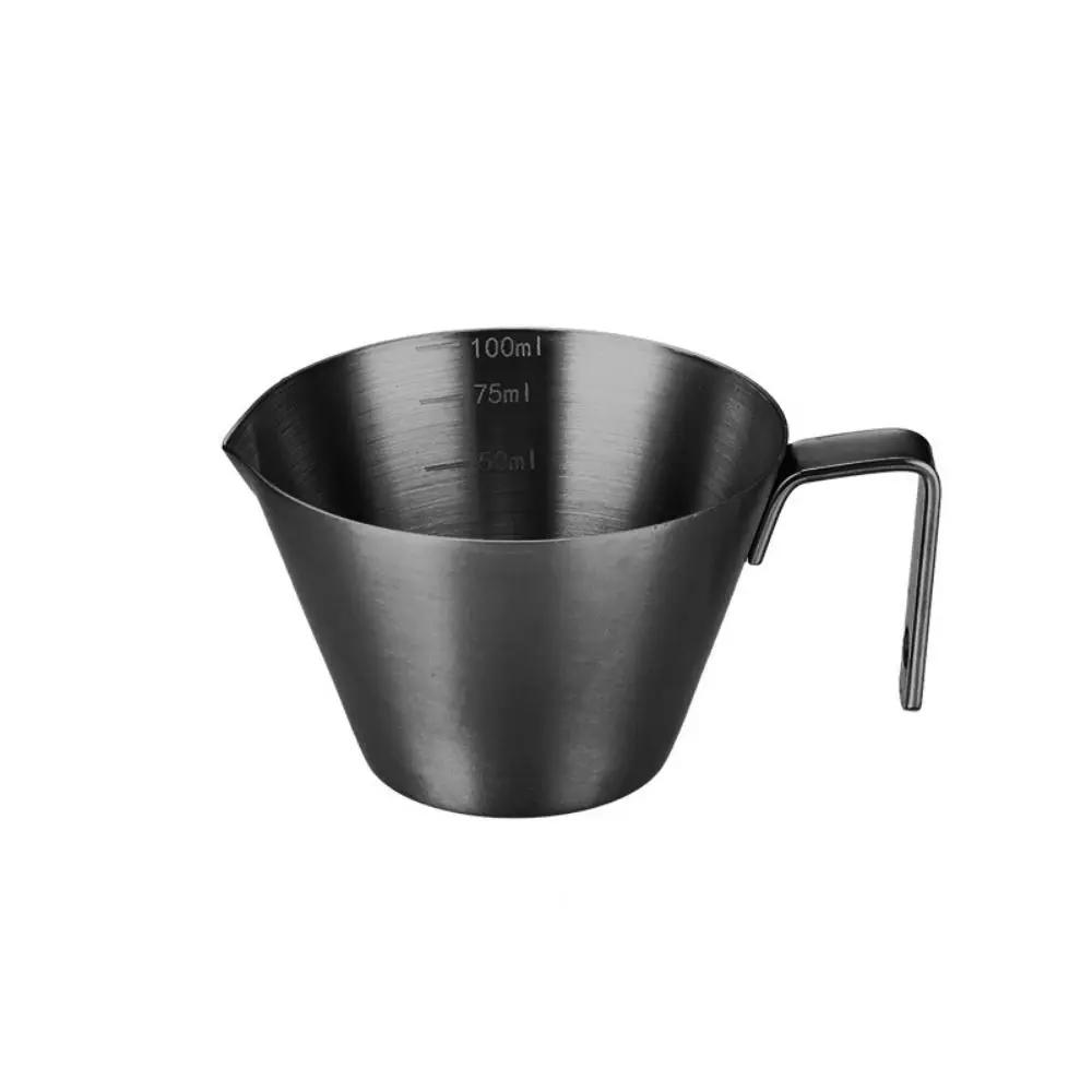 304 Stainless Steel Coffee Extraction Cup with Scale Small Milk Spoon Making Cup Espresso Measuring Cup Kitchen Tools Cup