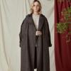 Testament Check Oversized Long Double Coat (Check Brown)