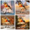 Colorfully Art Acrylic Bird Pendant Window Charm Decorative Chain Hanging Decors For Home Garden Gift For Lover