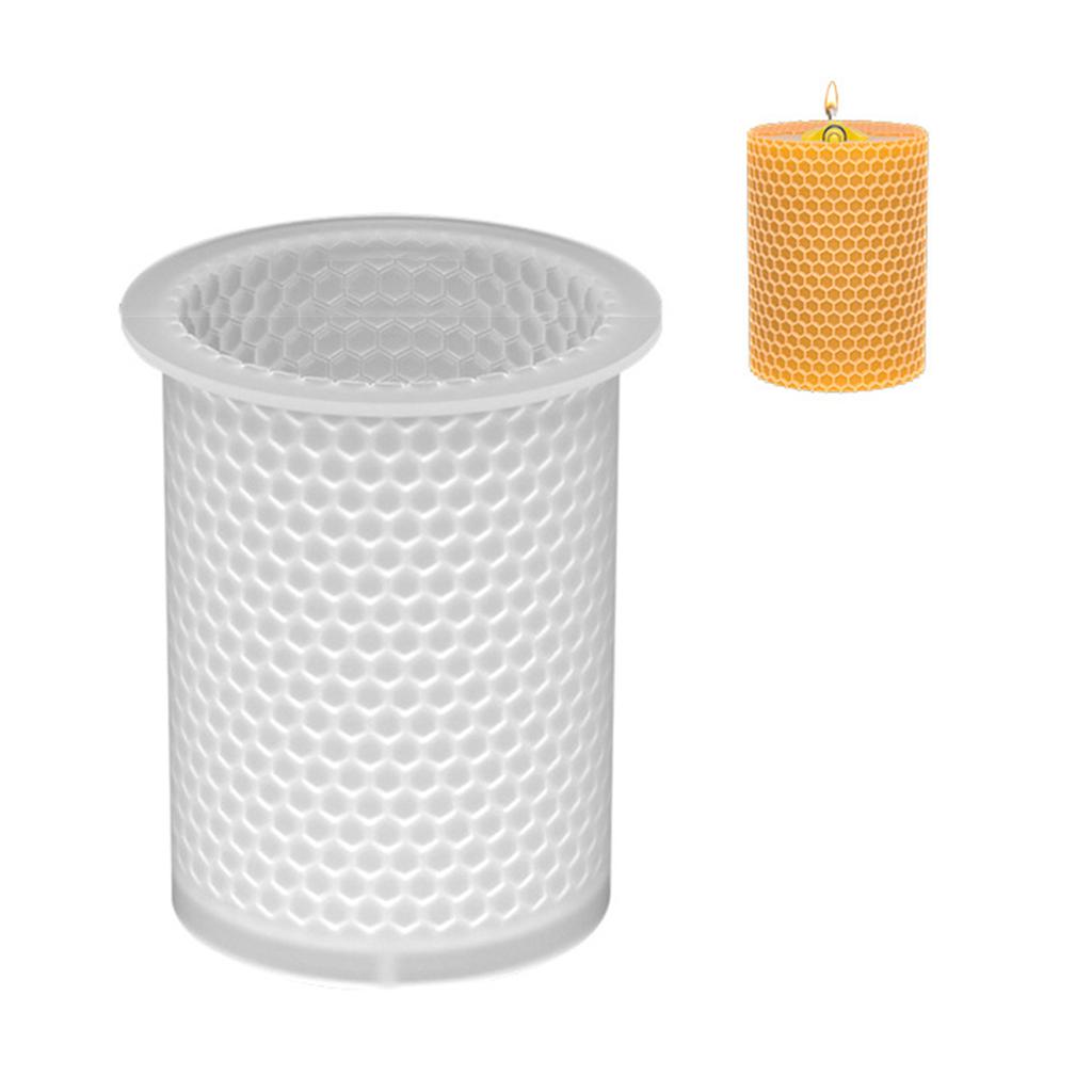 3D Bees Honeycomb Candle Silicone Molds Cake Fondant Mold Hexagon Beehives Resin Plaster Molds Handmade Soap Mould Decor