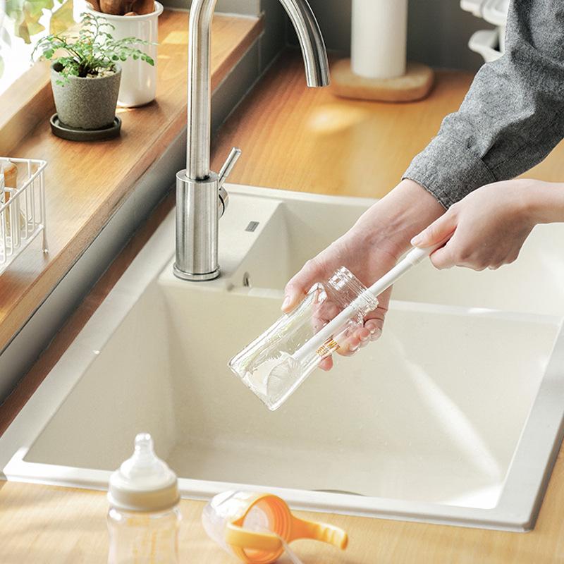 Long-Handle Bottle and Cup Cleaning Brush for Baby Bottles, Kettles, and Kitchenware