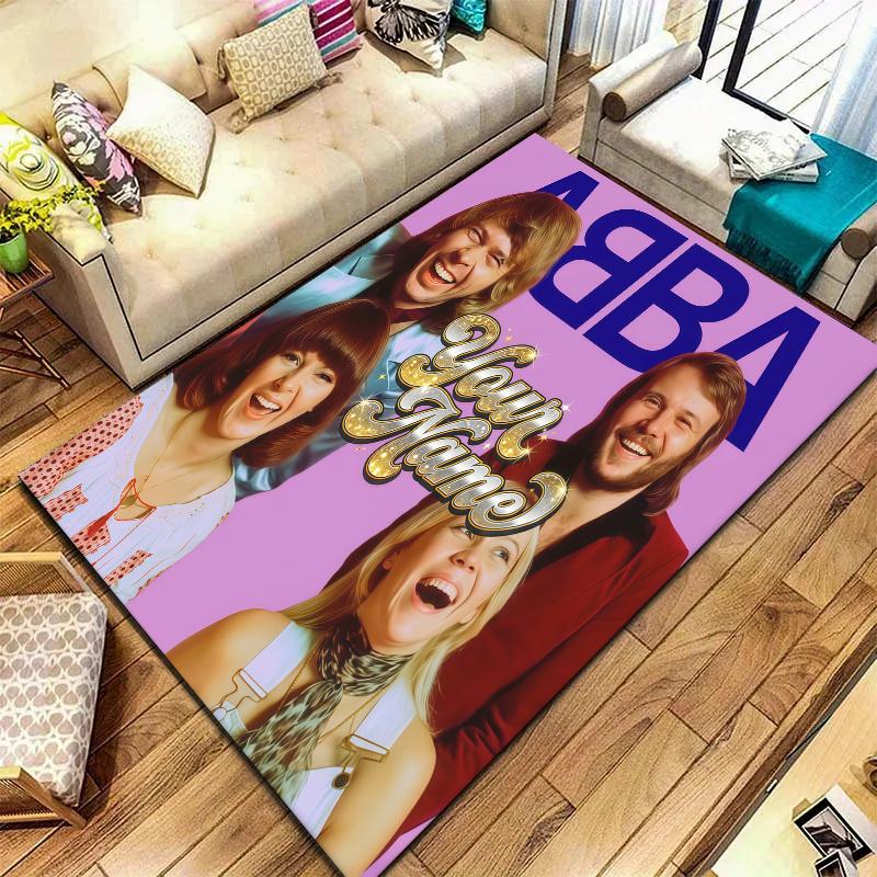 Abba Custom Name Carpet Rug For Living Room Bedroom Home Sofa Decoration Kids Play Nonslip Floor Mat