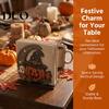 Decorative Paper Napkin Stand Halloween Wood Holder, Rustic Ghost Skeleton Owl Pumpkin Dispenser, Gift for Lovers Vintage Tabletop Standing
