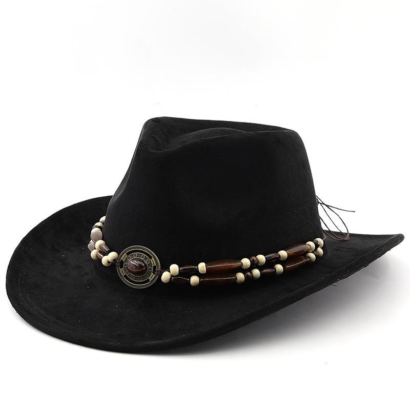 Western Cowboy Stil Wildleder Jazzhut Für Unisex