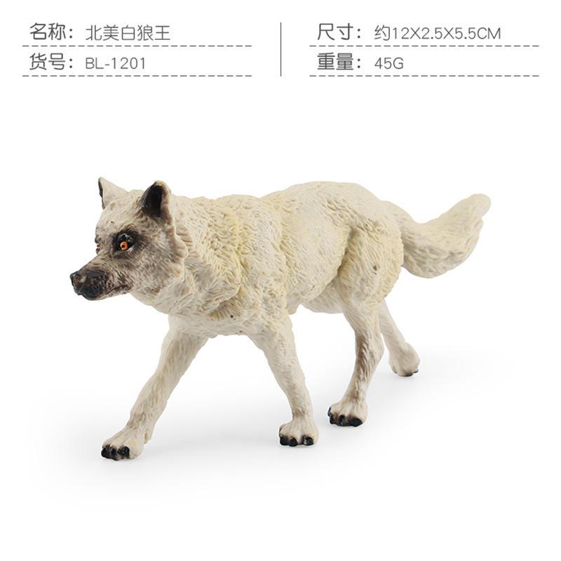 Simulation Waldtier Weißwolf Grauwolf Modell Spielzeug Sibirischer Wolf König Nordamerikanischer Weißwolf Desktop Dekoration Ornament