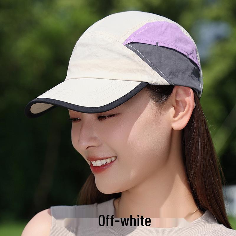

Quick-Dry Breathable Color Block Baseball Cap - Sun Protection for Outdoor Sports