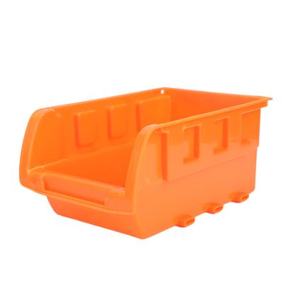 8 Stackable Bins, 3 Tracks Wall Mounted Storage Bin for Screws, Nuts,  , Nails, Organize Small Hardware Parts, Sturdy PP Garage Storage Bin, Orang