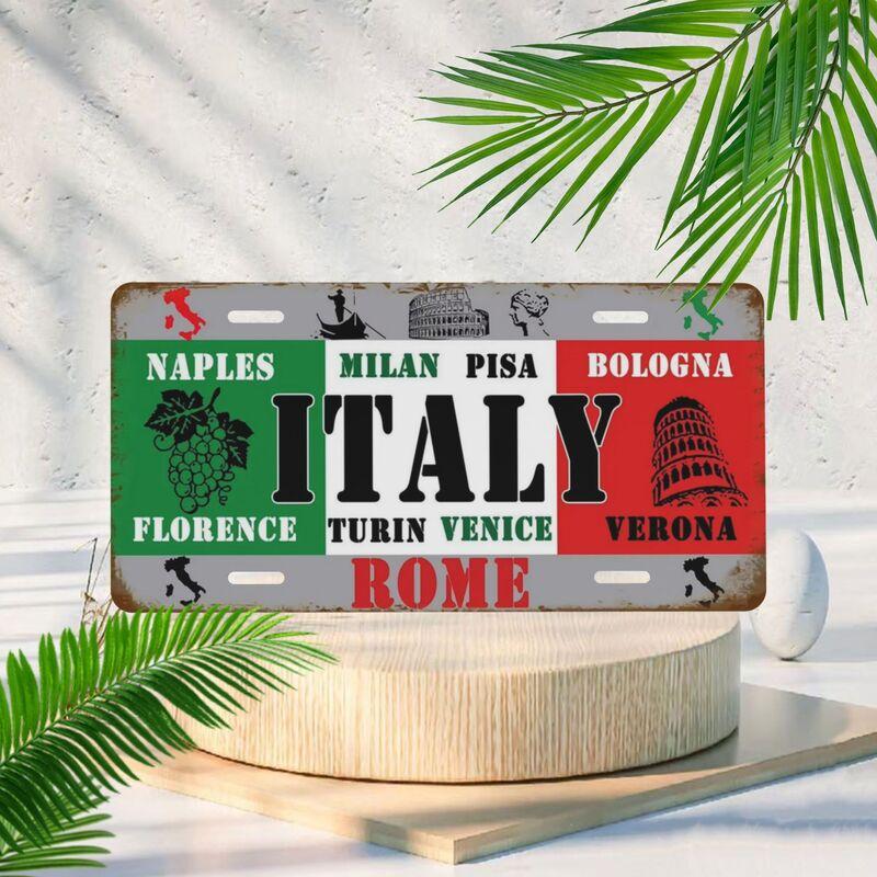 

Vintage Italian themed decorative license plates car license plates home decor bars cafes garage decorations 15x30cm(5.9x7.8inch)
