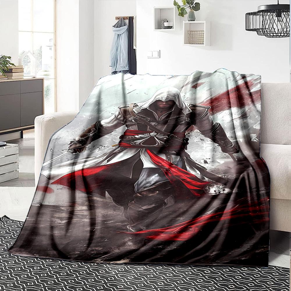 1pc Blanket - A-Assassin's Creed  Print Design,Lightweight Blanket for Sofa,Bed- Soft &Warm,Gift for All Seasons