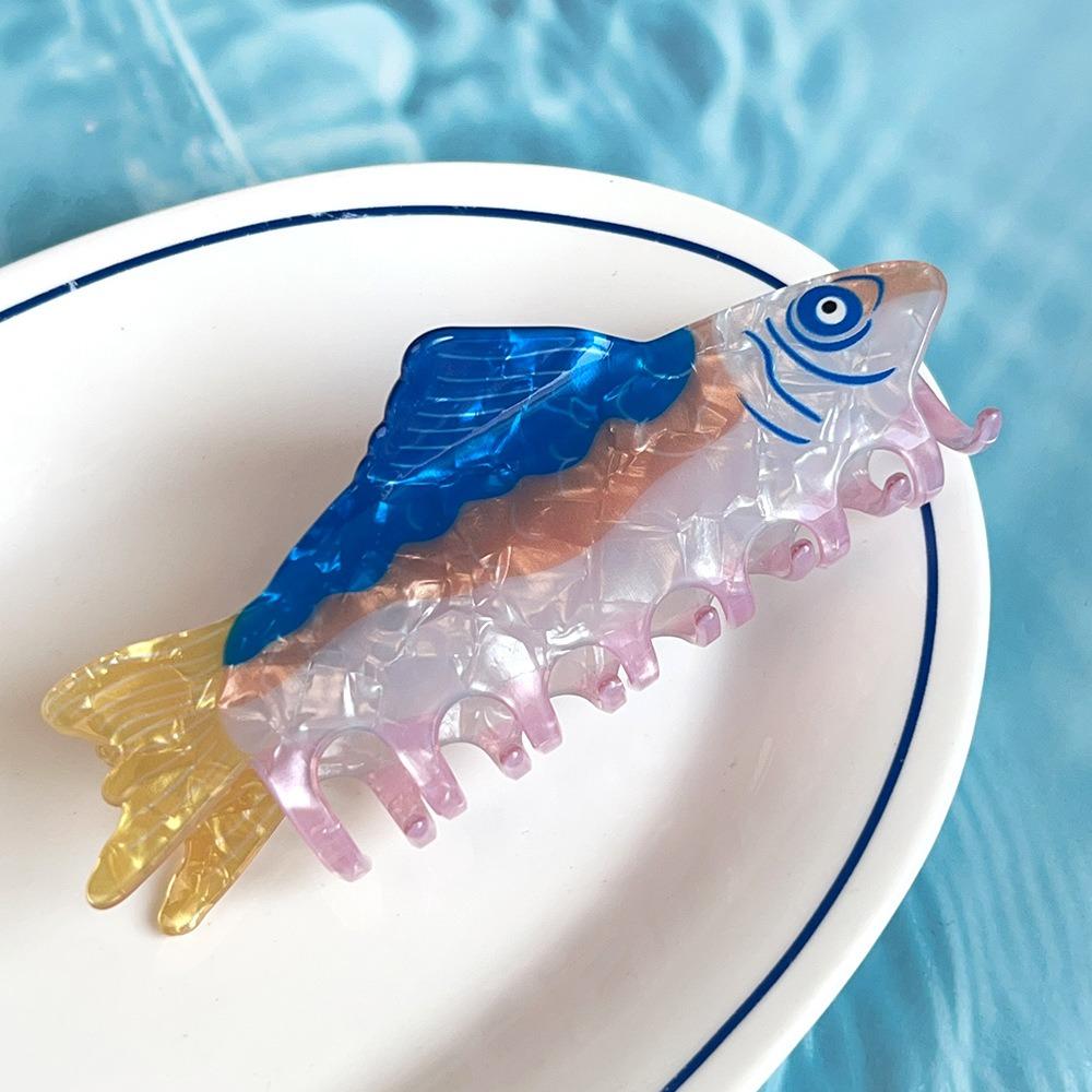 Goldfish Ocean Animal Hair Claw Hairpin Fish Grab Clip Fashion Marine Life Fish Hair Clip Vacation