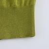 2025 Spring Women's Round Neck Knitwear with Button-Decorated Shoulder and Long Sleeves
