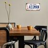 Embossed Vintage Prop Number Tag, Assman, Vanity License Plate, Seinfeld | Cosmo Kramer,  - Iron Material, Entryway, Boat, Room,