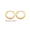 Orecchini a cerchio rotondi lisci placcati in oro 14k - Gioielli di moda eleganti e leggeri di lusso per le donne