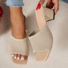Women Sandals Slippers Luxury Summer Outdoor Casual Women Shoes Open Toe Soft High Heels Slides Black Mules Sandals Size 43