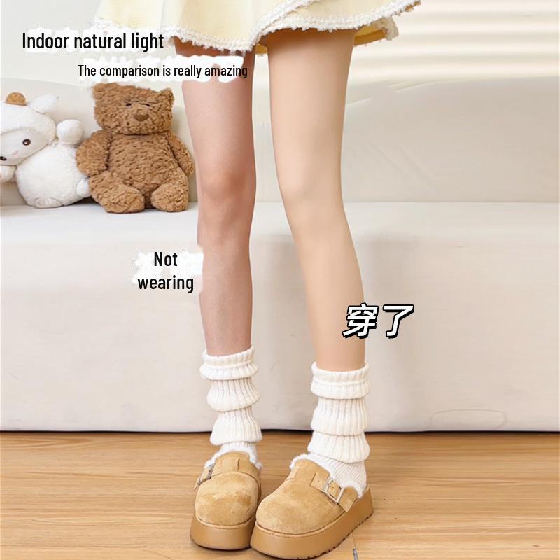 Women's Nude Leggings: Velvet-Lined, Thick, Warm Autumn & Winter Pants, Wearable As Mask Pants.