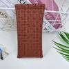 1pc Minimalist Elegant Trendy Glasses Pouch Woven Texture PU Leather Portable Sunglasses Storage Box Durable Protective Containe