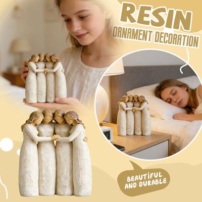 Creative Wood-look Resin Decorative Piece For Sisters And Friends.