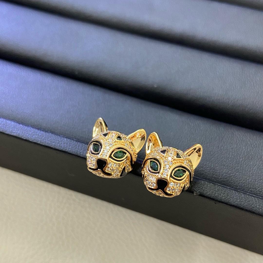 

Gold Zircon Fox Earrings: Light Luxury, High-End Fashion, Cute Design for Women (2025) золотий