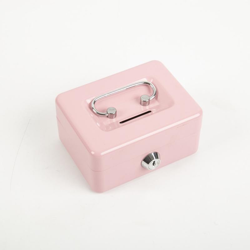 Kids' Lockable Mini Piggy Bank Safe - Creative Metal Coin Storage Box