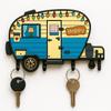 Camper Decor Key Holder for Wall – No Drill No Holes, Adhesive Wall Mount Rack for Keys and Accessories – Cute Vintage Key Rack for ide RV or