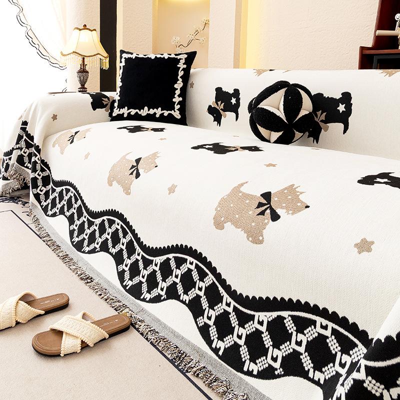 Retro Style Sofa Cover, Universal In All Seasons, Light Luxury, High-end All-inclusive, Universal Sofa Towel Cover, Seat Cushion Dust Blanket
