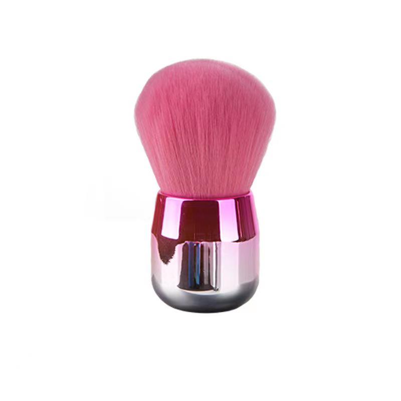 Pennello da Trucco a Testa di Fungo Rosa: Pennello per Blush a Setole Morbide, Pulizia, Strumento di Bellezza per Polvere da Nail Art.
