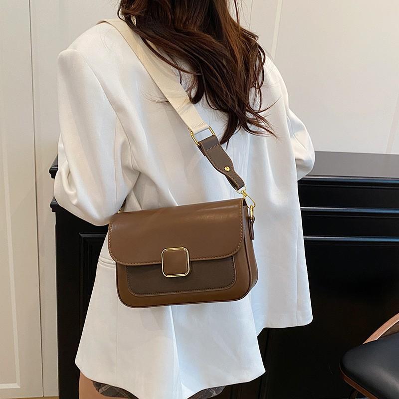 Estilo Coreano Tendencia de Nicho Bolso Cuadrado Pequeño para Mujer Nuevo Transfronterizo Gama Alta Retro Moderno Versátil para el Día a Día Hombro Cruzado