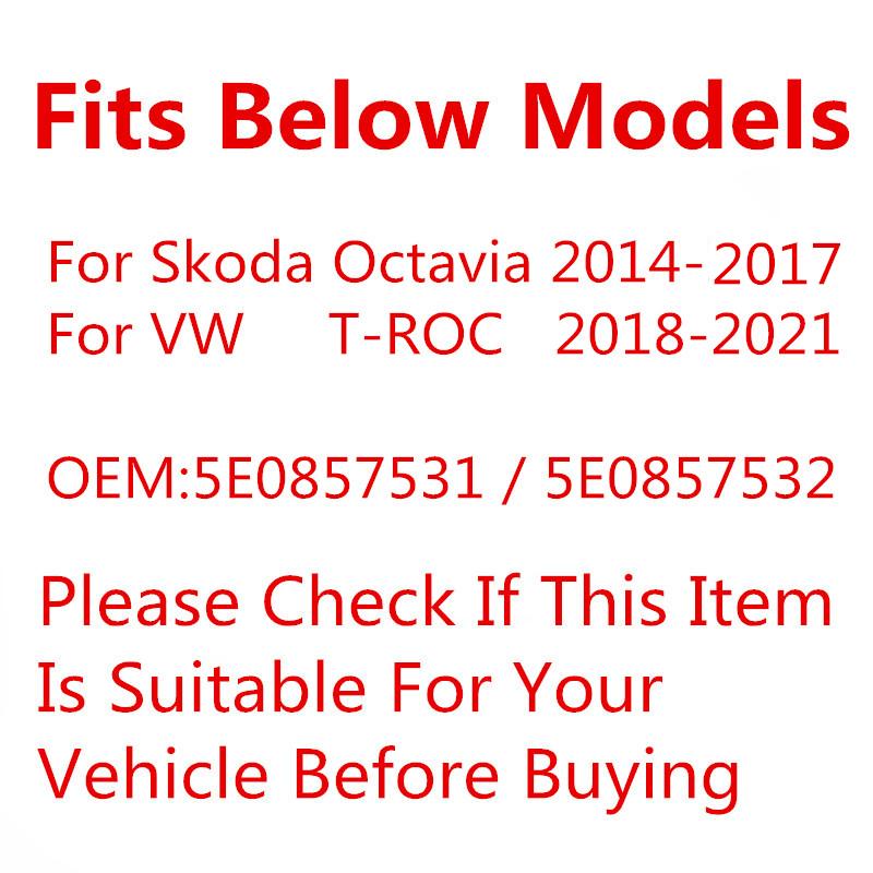 Side Mirror Frame Holder For Skoda Octavia 2014-2017 VW T-ROC 2018- Rearview Mirror Housing Frame Automotive Accessories